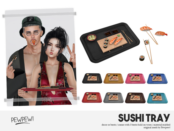 Pewpew! Sushi Tray - Blue (Box)