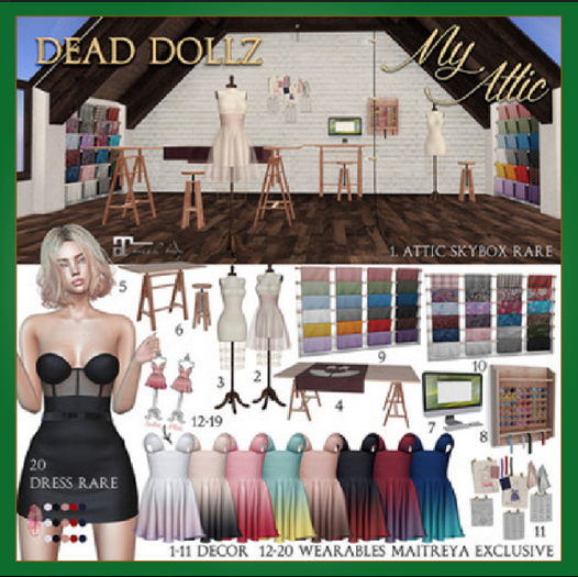 5. Dead Dollz - My Attic - Desk Table