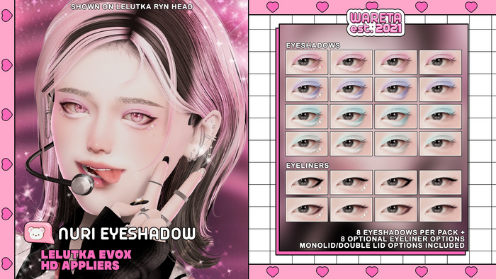 .WARETA. Nuri Eyeshadow - Pink (Add)