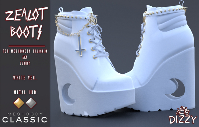 Dizzy - Zealot Boots - White