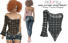 adorsy - Emmy Bodysuit Black - Maitreya/Legacy-Nerido/Lara Petite/Reborn-Juicy