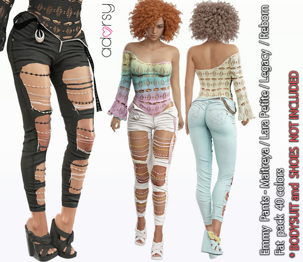 adorsy - Emmy Pants Fatpack - Maitreya/Legacy-Nerido/Lara Petite/Reborn-Juicy