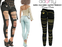 adorsy - Emmy Pants Dark Black - Maitreya/Legacy-Nerido/Lara Petite/Reborn-Juicy
