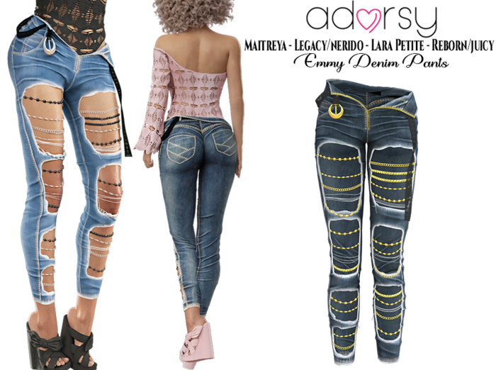 adorsy - Emmy Denim Pants Original - Maitreya/Legacy-Nerido/Lara Petite/Reborn-Juicy