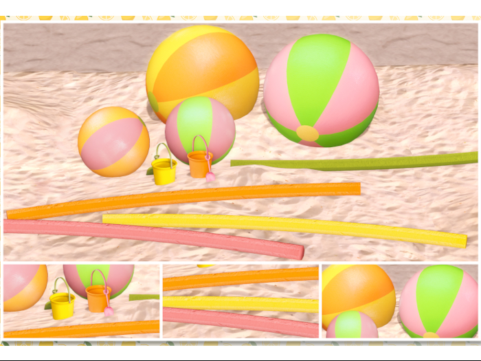 Shades of Citrus Beach Fun Set  