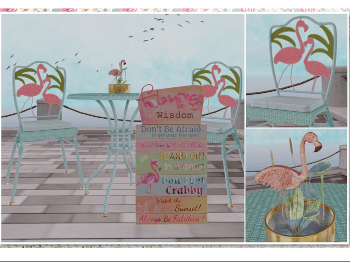 Vintage 50's Flamingo Patio Set