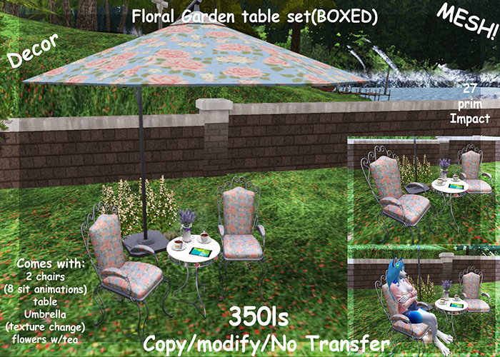Floral Garden table set(BOXED)