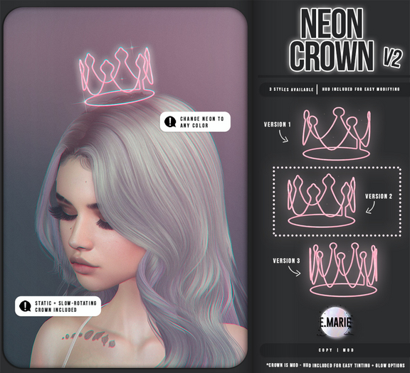 e.marie // neon crown : v2