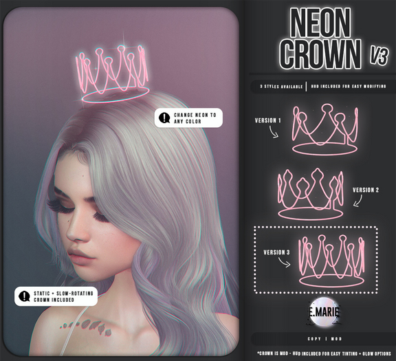 e.marie // neon crown : v3 