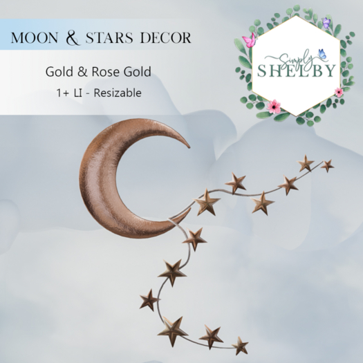 Moon & Stars Decor - Golds