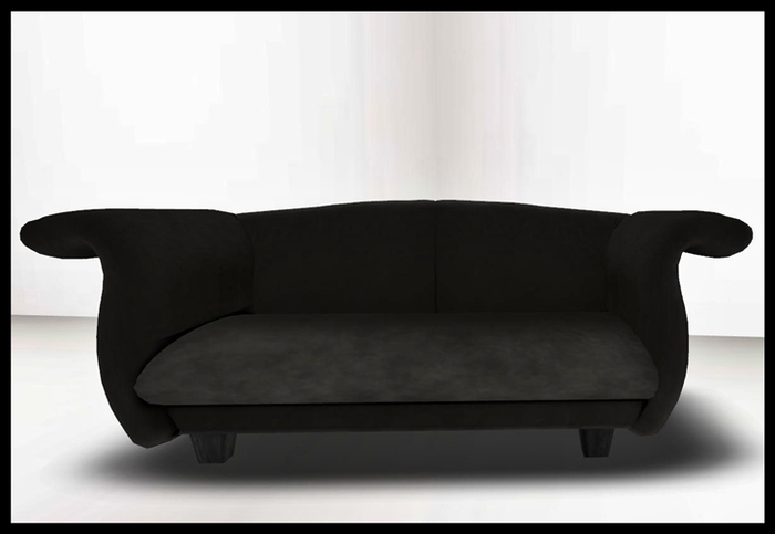 &stuff- Suede Loveseat2- Dark Grey