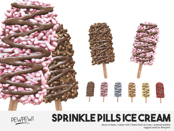 Pewpew! Sprinkle Pills Ice Cream - Orange