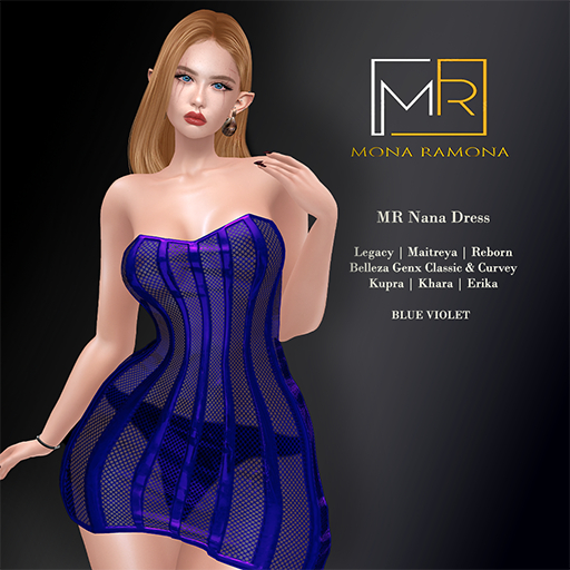 MR NANA DRESS BLUE/VIOLET