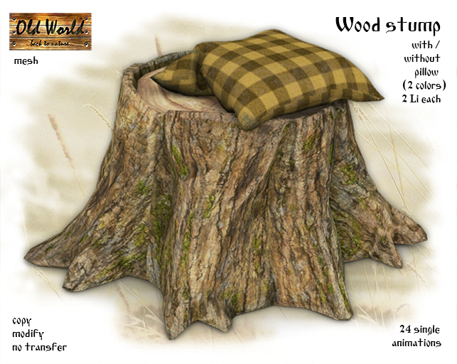 Wood stump v3 - Old World - Garden gecorations