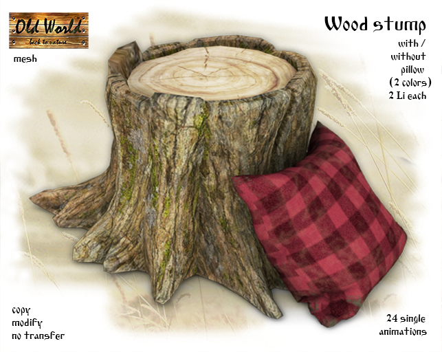 Wood stump v4 - Old World - Garden gecorations