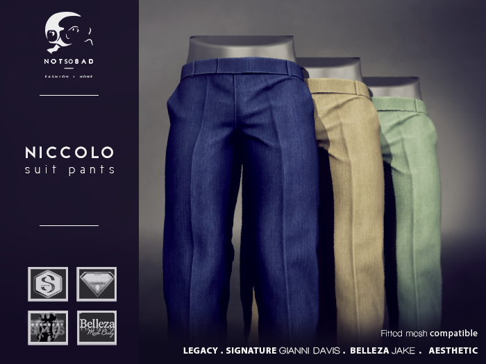 not so bad . mesh . NICCOLO suit pants . full pack 2