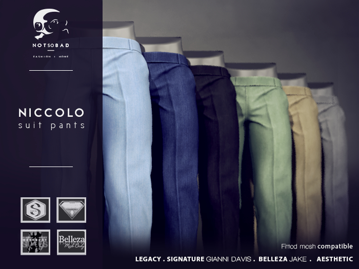 not so bad . mesh . NICCOLO suit pants . full pack 5