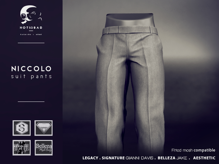 not so bad . mesh . NICCOLO suit pants . grey 