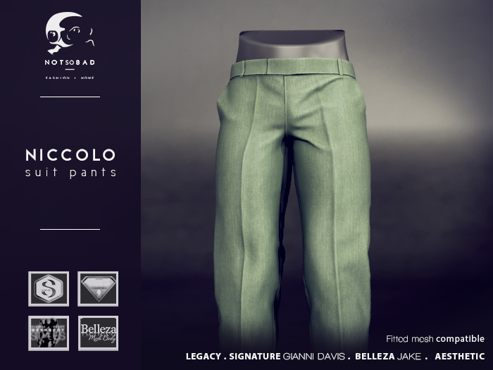 not so bad . mesh . NICCOLO suit pants . mint 