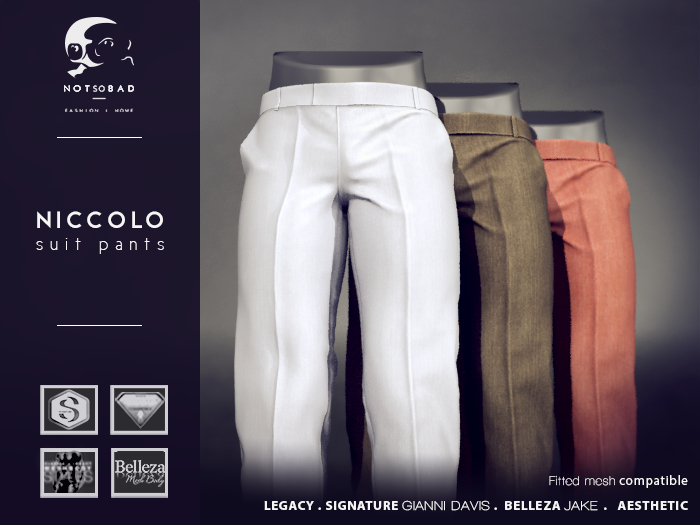 not so bad . mesh . NICCOLO suit pants . full pack 3