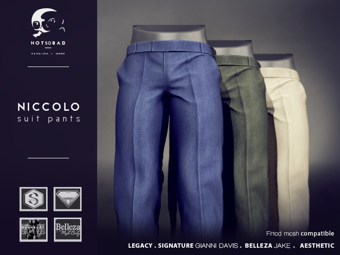 not so bad . mesh . NICCOLO suit pants . full pack 4 