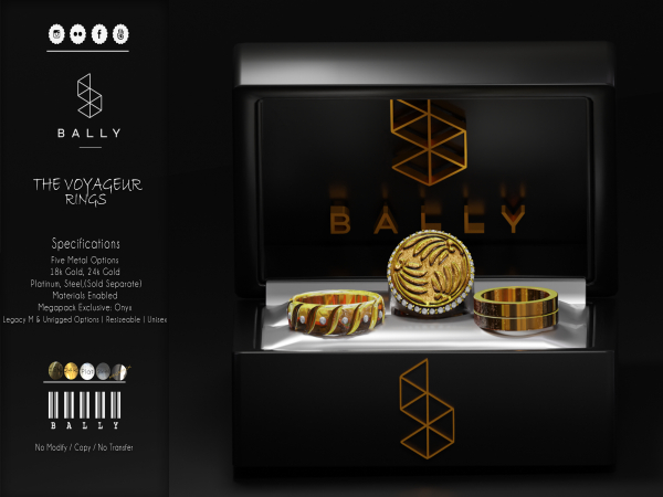 'BALLY' The Voyageur Rings Megapack