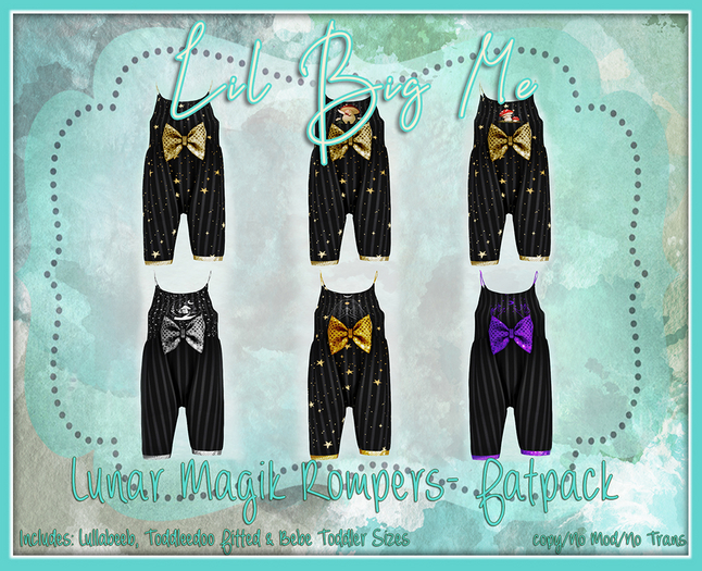 {Lil Big Me} Lunar Magik Rompers - Fatpack
