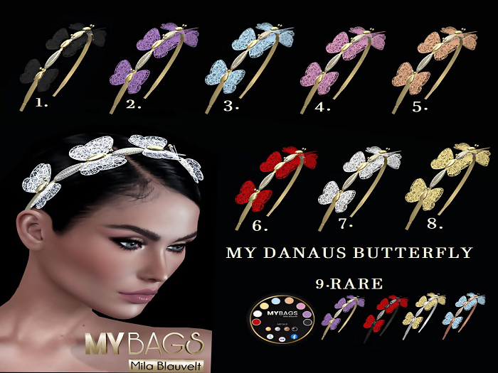 9. MY BAGS by Mila Blauvelt My Danaus Butterfly FATPACK RARE
