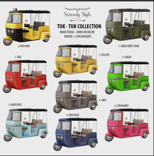 2. Serenity Style- Tuk Tuk Taxi RARE