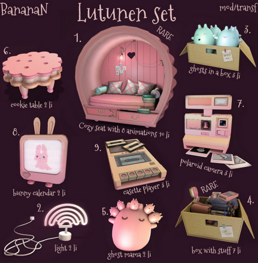 3. BananaN. Lutunen set ghosts in a box