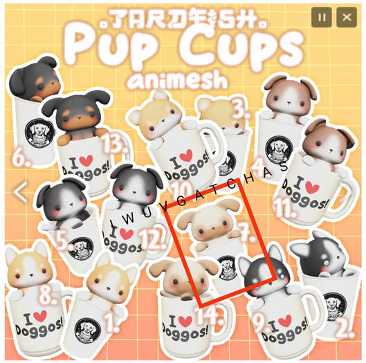 7. Tardfish Pup Cup - Pug ToGo