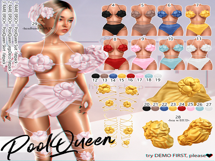 18. ERSCH - PoolQueen {Lara} LegsDeco -blue-