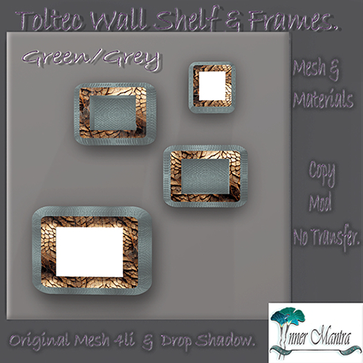 +Inner mantra + Toltec Shelf & Frames  [Grey/Green }BOX