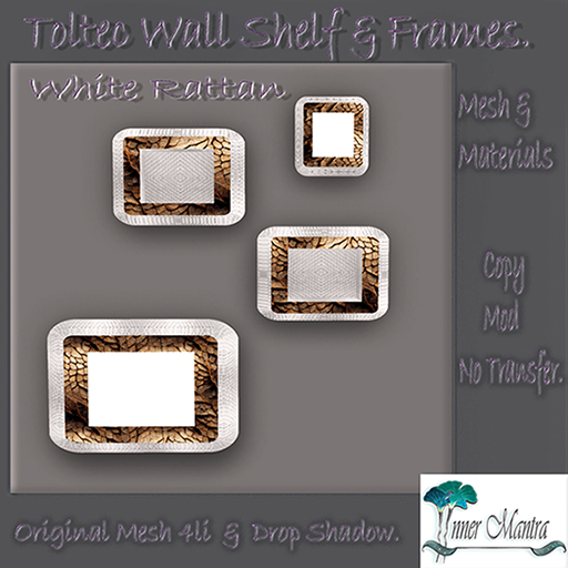 +Inner mantra + Toltec Shelf & Frames  [White rattan  }BOX