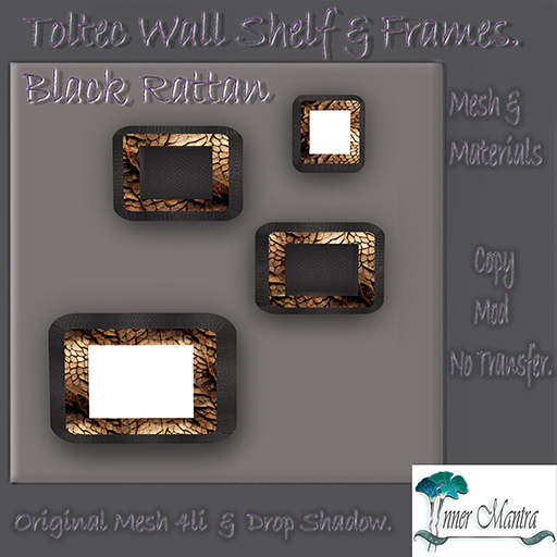 +Inner mantra + Toltec Shelf & Frames  [Black Rattan }BOX
