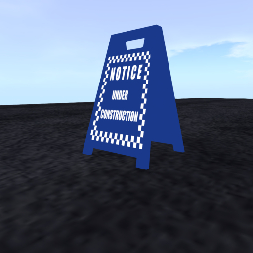 Mesh Floor Sign under construction