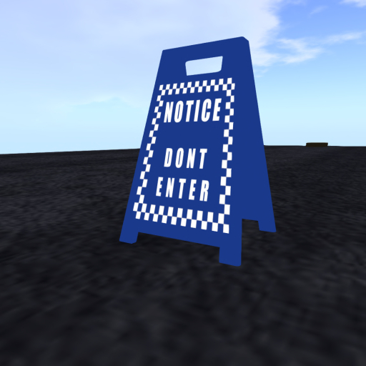 Mesh Floor Sign "don't enter" (blue)