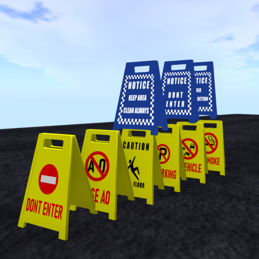 box with mesh floor signs