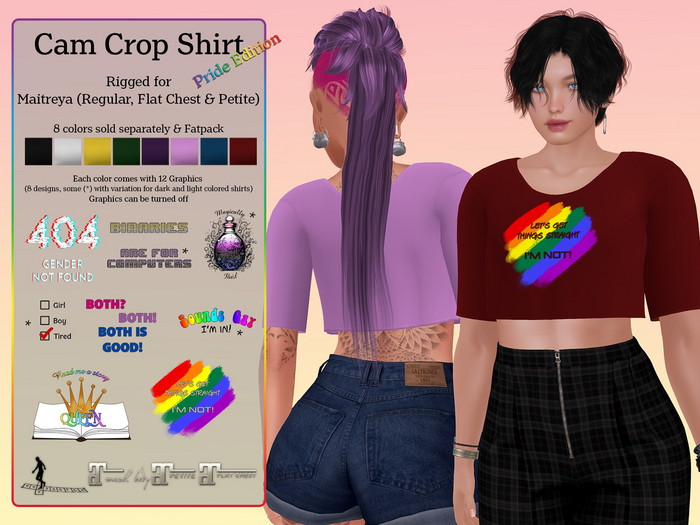 *~*HopScotch*~* Cam Crop Top - Pride Edition - FATPACK