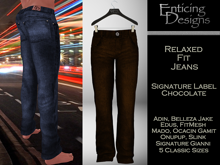*ED Men's Relaxed Fit Jeans - Chocolate
