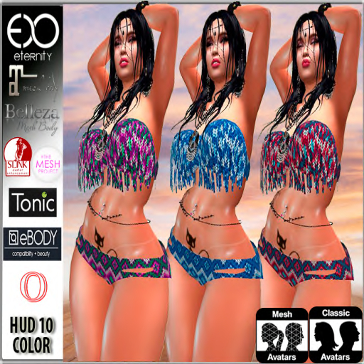 [ETERNITY] Crochet Bikini - HUD 10 COLOR DEMO