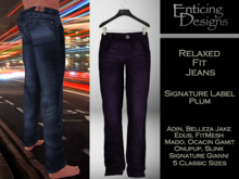 *ED Men's Relaxed Fit Jeans - Plum