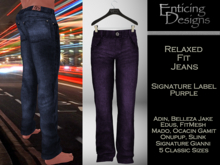 *ED Men's Relaxed Fit Jeans - Purple