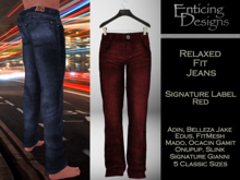 *ED Men's Relaxed Fit Jeans - Red