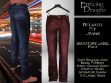 *ED Men's Relaxed Fit Jeans - Rust