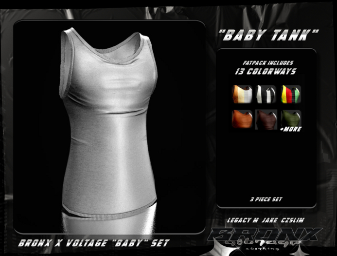VOLTAGE x BRONX. BABY TANK - GREY  