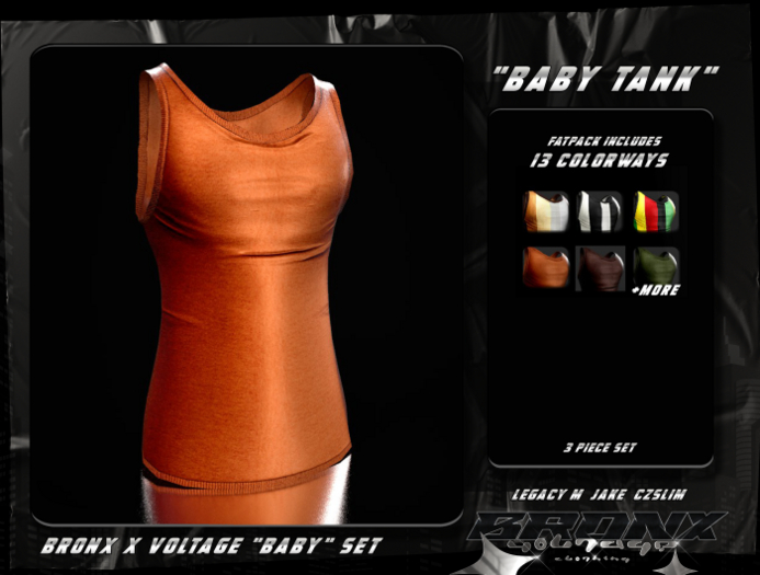 VOLTAGE x BRONX. BABY TANK - ORANGE 
