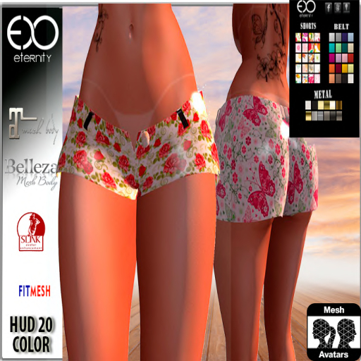 [ETERNITY] SHORT RIVIERA FLORAL  - HUD 20 COLOR