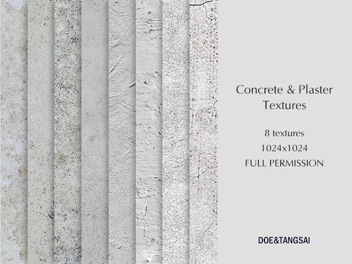 Second Life Marketplace - [DOE&TANGSAI] Concrete & Plaster Textures