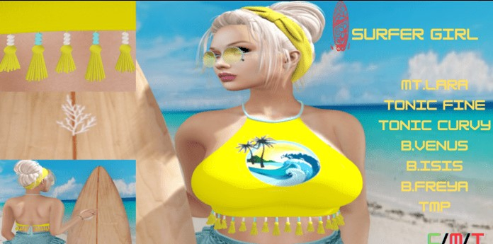 WTFW - BEACH VIBES MESH FEMALE HALTER TOP